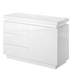 Cassettiera Emblaze II illuminazione incl. - - bianco lucido