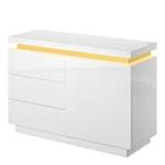 Cassettiera Emblaze II illuminazione incl. - - bianco lucido