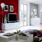 Meuble TV Emblaze II avec éclairage - Blanc brillant