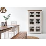 Armoire vitrine Balignton Pin massif - Blanc