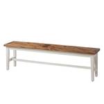 Banc Balignton II Pin massif - Blanc - Largeur : 160 cm