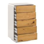 Kast Boge II knoestig eikenhout/mat wit