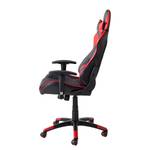 Chaise de bureau mcRacer II Imitation cuir / Nylon - Noir / Rouge