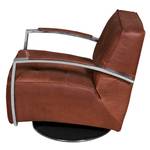 Fauteuil Gifford II Cuir véritable - Cognac