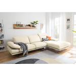 Ecksofa Kingman Echtleder Hellbeige - Longchair davorstehend rechts