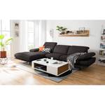 Ecksofa Kingman Echtleder Espresso - Longchair davorstehend links