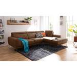 Ecksofa Ryley Kunstleder Antiklederlook - Cognac - Longchair davorstehend rechts