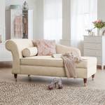 Longchair Colmar geweven stof - Beige - Armleuning vooraanzicht links