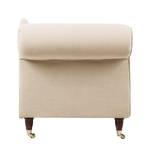 Longchair Colmar geweven stof - Beige - Armleuning vooraanzicht links