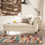 Longchair Colmar geweven stof - Beige - Armleuning vooraanzicht rechts