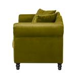 Sofa York (2-Sitzer) Samtstoff Olivgrün - Olivgrün