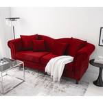 Sofa York (3-Sitzer) Samt Stoff Chepi: Rot