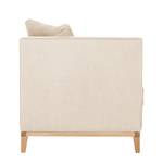 Chaise longue Blomma beige geweven stof - armleuning vooraanzicht links - frame: eikenhoutimitatie - Beige - Armleuning vooraanzicht rechts - Eik