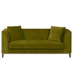 Sofa Blomma (3-Sitzer) Olivgrün - Walnuss