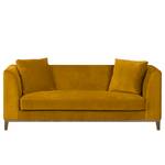 Sofa Blomma (3-Sitzer) Nussbaum - Senfgelb - Walnuss