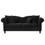 Sofa York (3-Sitzer) Samt Stoff Chepi: Schwarz