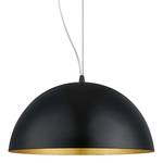 Suspension Gaetano I Acier - 1 ampoule - Noir / Doré - Abat-jour diamètre : 53 cm