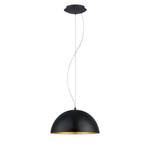 Hanglamp Gaetano I staal - 1 lichtbron - Zwart/goudkleurig - Diameter lampenkap: 53 cm