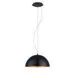 Hanglamp Gaetano I staal - 1 lichtbron - Zwart/Koperkleurig - Diameter lampenkap: 53 cm