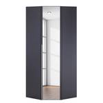 Armoire d'angle Brooklyn V Gris graphite / Miroir - Hauteur : 216 cm