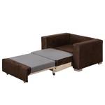 Fauteuil convertible Latina IV Aspect cuir - Marron foncé