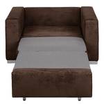 Fauteuil convertible Latina IV Aspect cuir - Marron foncé