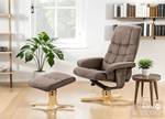 Fauteuil de relaxation Sund Avec repose-pieds - Microfibre - Beige chaud