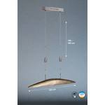 Suspension LED Shine-Mussel Aluminium - 5 ampoules - Doré - Largeur : 105 cm