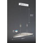 LED-hanglamp Shine-Mussel aluminium - 5 lichtbronnen - Zilver - Breedte: 105 cm