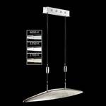 Suspension LED Shine-Mussel Aluminium - 5 ampoules - Argenté - Largeur : 105 cm