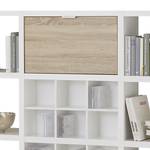 Open kast Concept V Hoogglans wit/eikenhouten look