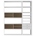 Kast Emporior II.A wit/eikenhoutimitatie - Wit/Sonoma eikenhouten look - Zonder verlichting