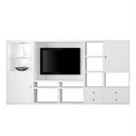 Tv-wand Emporior I inclusief verlichting - Wit