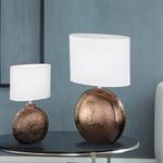 Lampe Foro I Tissu mélangé / Céramique - 1 ampoule - Cuivre / Blanc