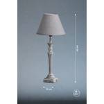 Tafellamp Poste textielmix/keramiek - 1 lichtbron - Grijs