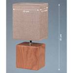 Tischleuchte Log I Mischgewebe / Keramik - 1-flammig - Breite: 13 cm
