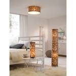 Plafonnier Flora I Tissu / Fer - 2 ampoules - Cappuccino / Chrome