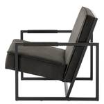 Fauteuil Rhode antieke leerlook - Basalt