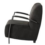 Fauteuil Straid antieke leerlook - Basalt