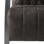 Fauteuil Straid Aspect cuir vieilli - Basalte