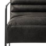 Fauteuil Voda I antieke leerlook - Basalt