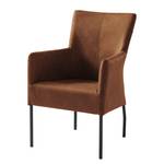 Fauteuil Carnew antieke leerlook - Middel bruin