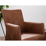 Fauteuil Carnew Aspect cuir vieilli - Brun