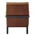 Fauteuil Hoxie antieke leerlook - Middel bruin