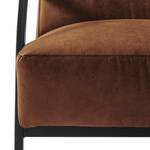 Fauteuil Hoxie antieke leerlook - Middel bruin