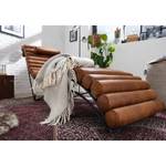 Chaise longue de relaxation Menlo Aspect cuir vieilli - Brun