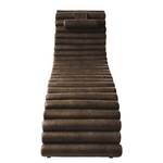 Chaise longue de relaxation Menlo Aspect cuir vieilli - Gris marron