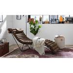 Chaise longue de relaxation Menlo Aspect cuir vieilli - Gris marron