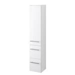 Armoire de salle de bain Kopenhagen Blanc brillant / Blanc - 1 porte - Blanc brillant - Largeur : 25 cm