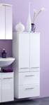 Armoire de salle de bain Kopenhagen Blanc brillant / Blanc - 1 porte - Blanc brillant - Largeur : 50 cm